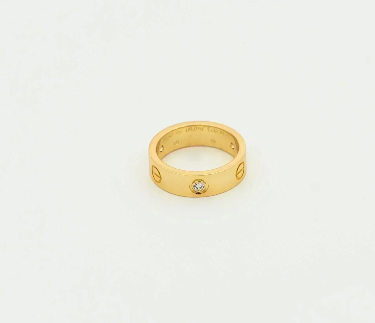 [⭐Mirelle]LOVE RING 5.5MM 3 DIAMONDS GOLD