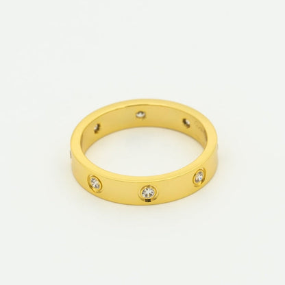 [⭐Mirelle]LOVE RING 3.6MM 8 DIAMONDS