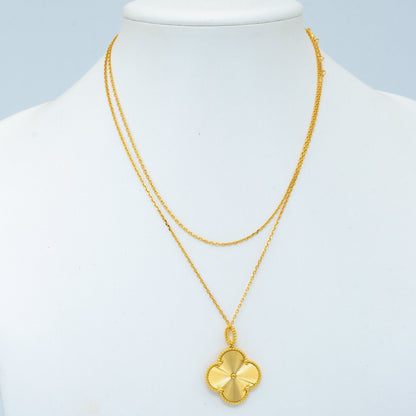 [⭐Mirelle]CLOVER 25MM PEDANT NECKLACE GOLD