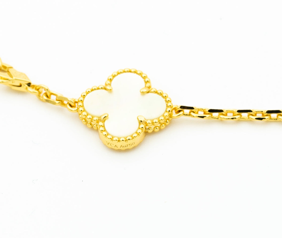 [⭐Mirelle]CLOVER BRACELET 5 MOTIFS ONYX MOP