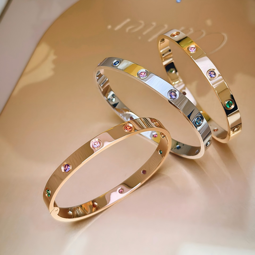 [⭐Mirelle] 2026 RAINBOW LOVE BRACELET 6.1MM  10 DIAMONDS