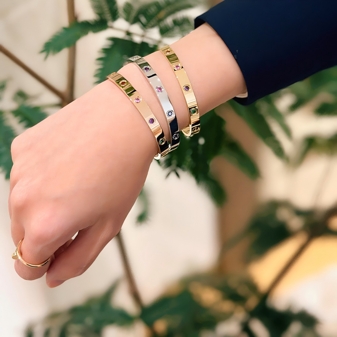 [⭐Mirelle] 2026 RAINBOW LOVE BRACELET 6.1MM  10 DIAMONDS