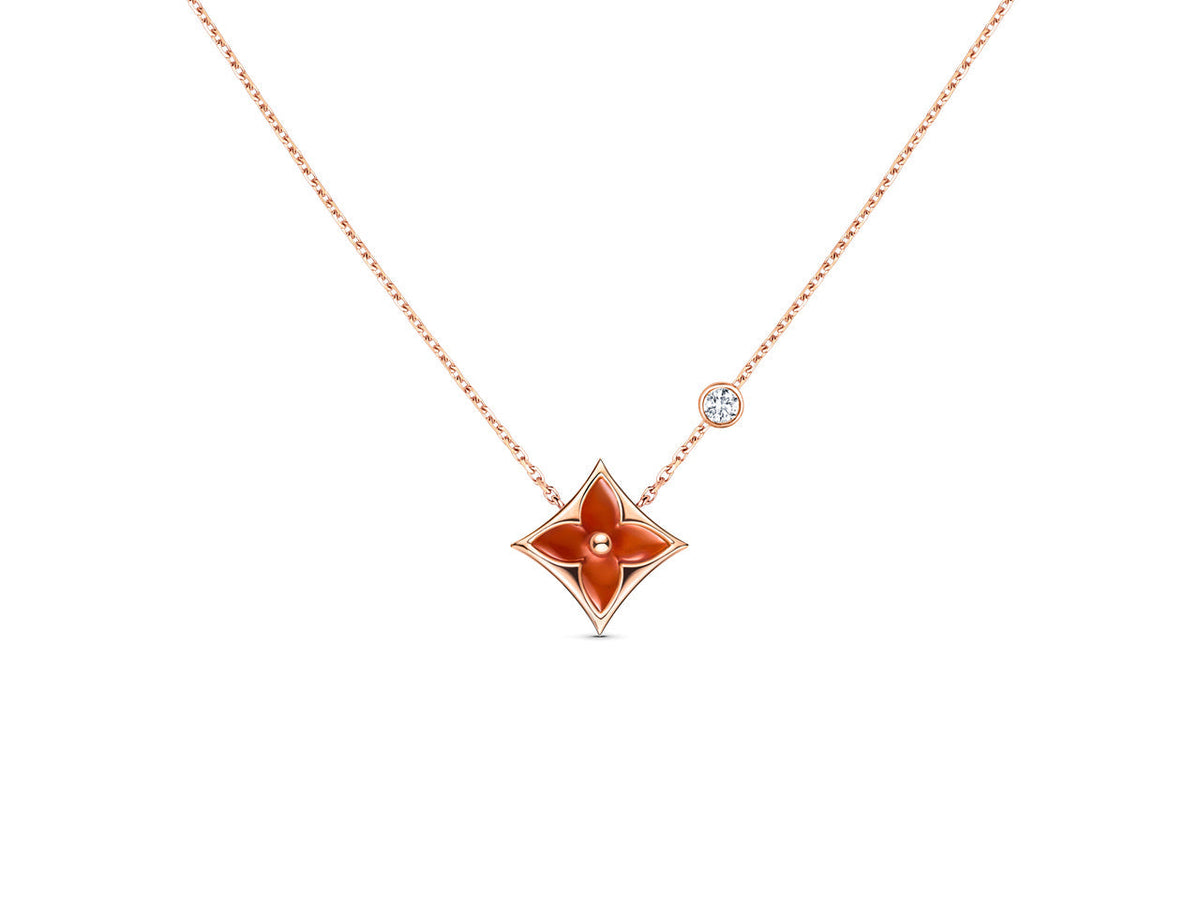 [⭐Mirelle]STAR NECKLACE PINK GOLD 1 DIAMOND