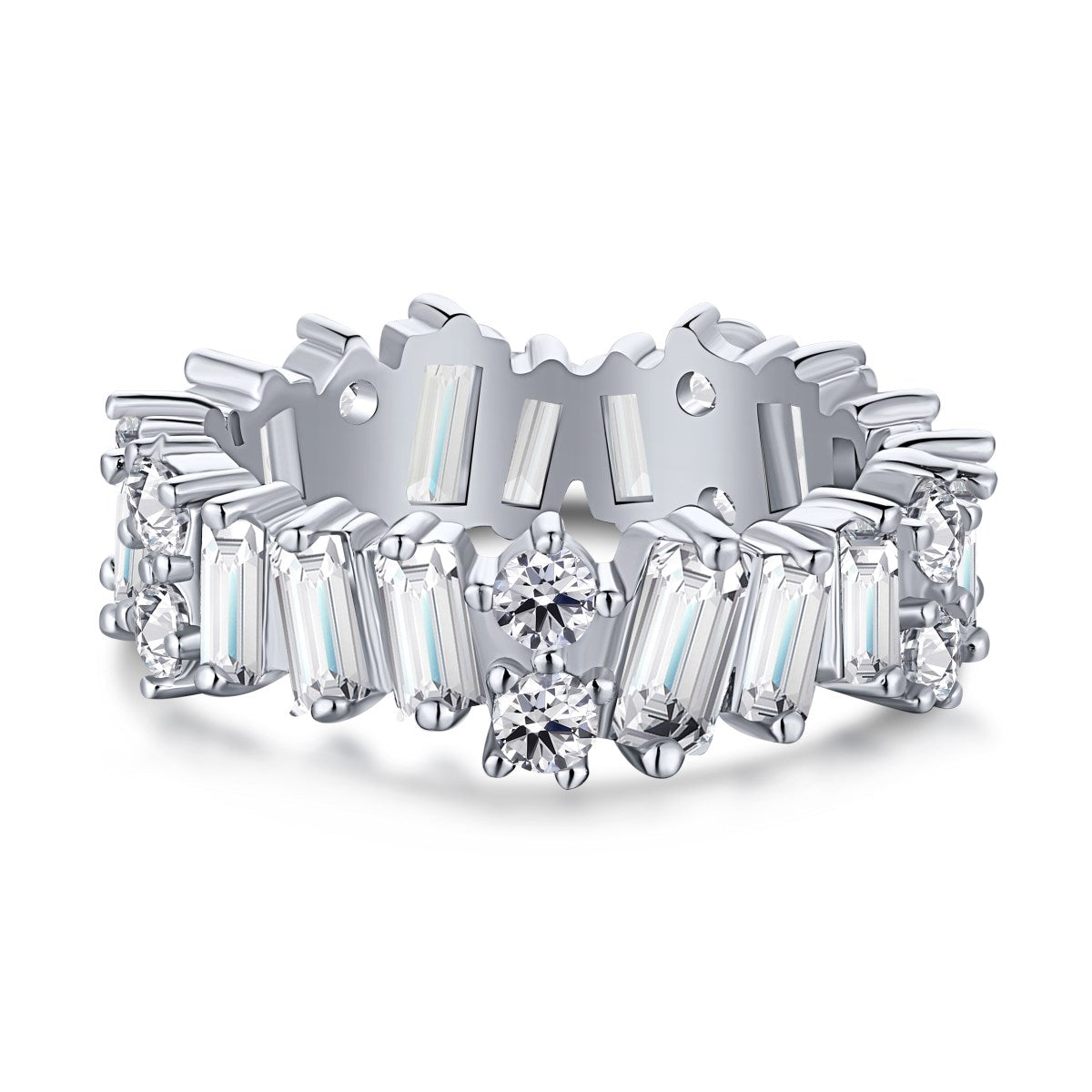[Mirelle Jewelry]Delicate Multi Shape Tennis Ring