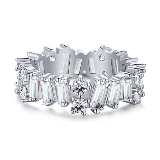 [Mirelle Jewelry]Delicate Multi Shape Tennis Ring