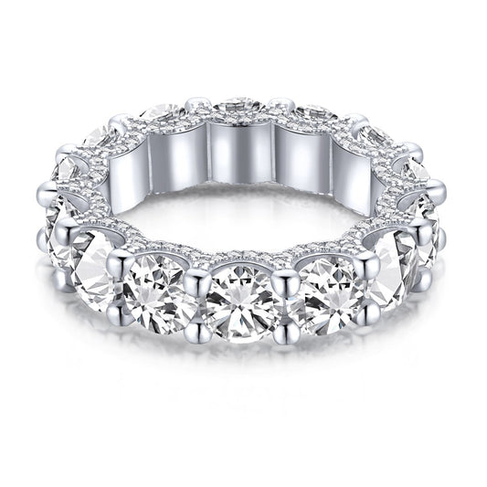 [Mirelle Jewelry]Gorgeous Round Cut Tennis Ring
