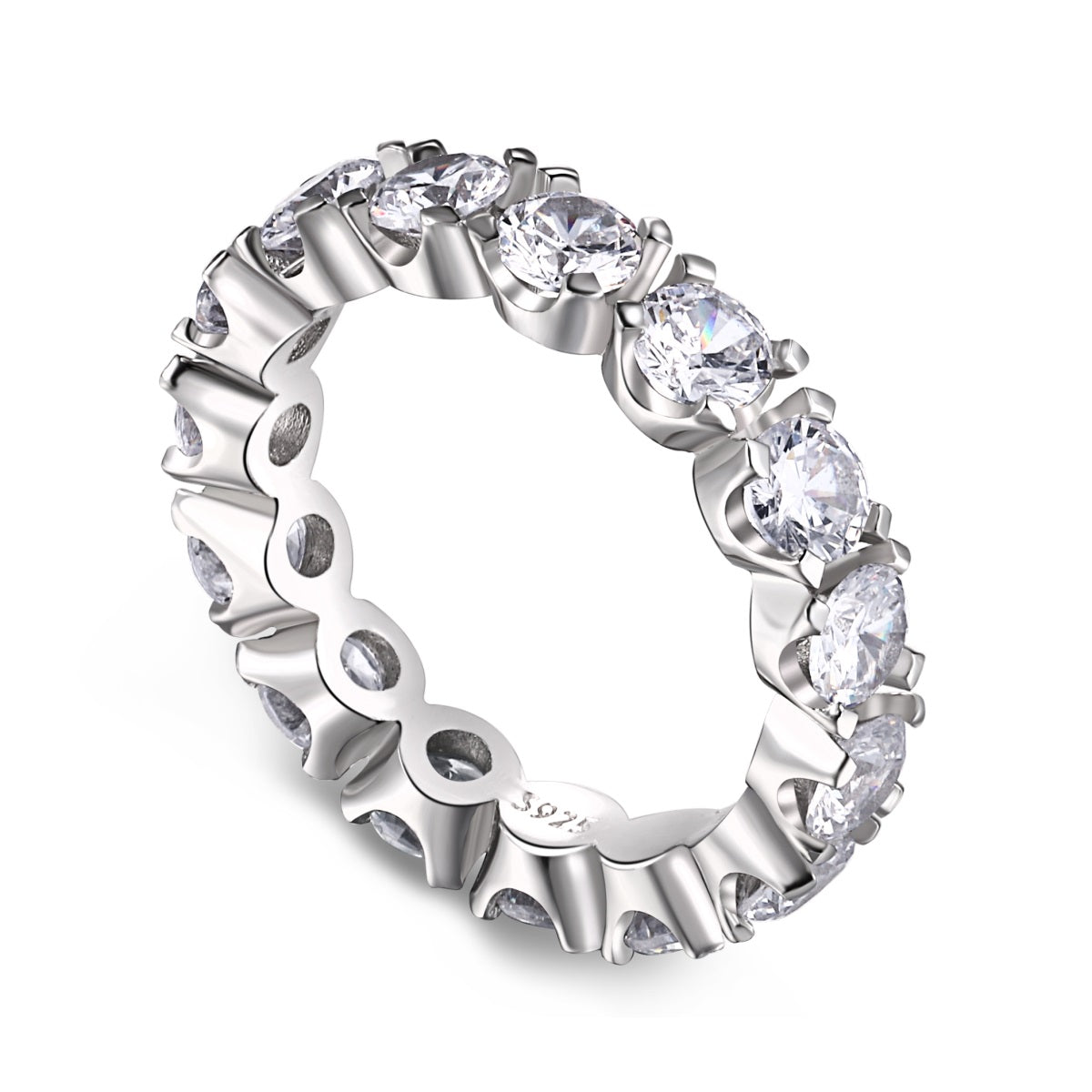 [Mirelle Jewelry]Eternity Round Cut Tennis Ring