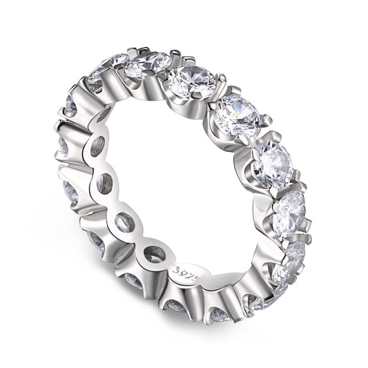 [Mirelle Jewelry]Eternity Round Cut Tennis Ring