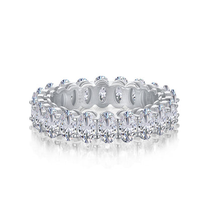 [Mirelle Jewelry]Ornate Oval Cut Tennis Ring