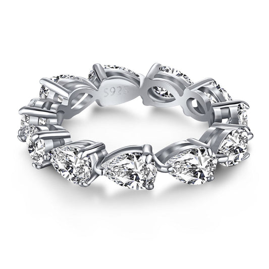 [Mirelle Jewelry]Exquisite Pear Cut Tennis Ring