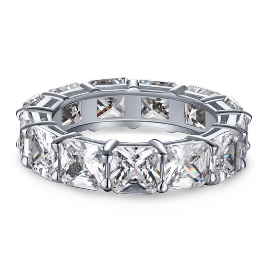 [Mirelle Jewelry]Elegant Princess Cut Tennis Ring