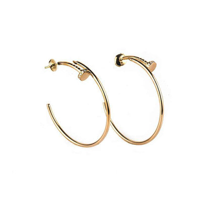 [⭐Mirelle]JUSTE EARRINGS GOLD DIAMONDS 1.8MM