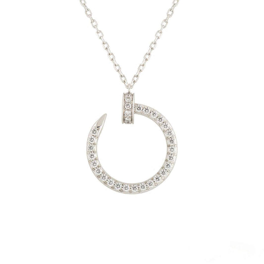 [⭐Mirelle]JUSTE NECKLACE SILVER DIAMONDS