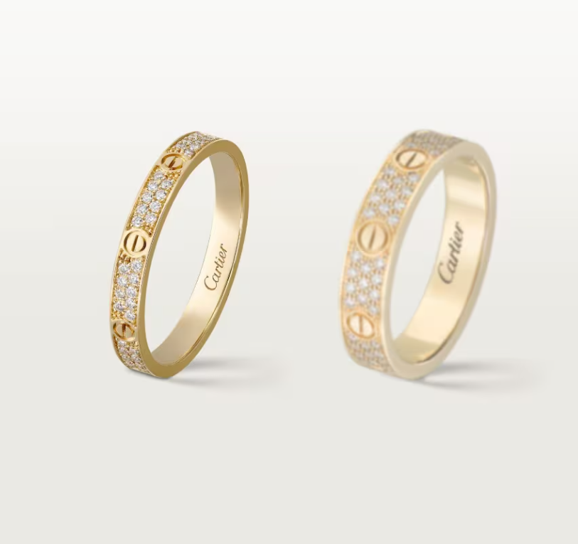 [⭐Mirelle]LOVE RING 2.6mm-wide full-diamond ring Gold
