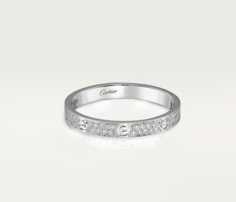 [⭐Mirelle]LOVE RING 2.6mm-wide full-diamond ring silver