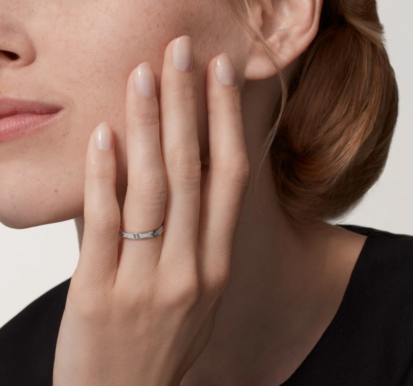 [⭐Mirelle]LOVE RING 2.6mm-wide full-diamond ring silver