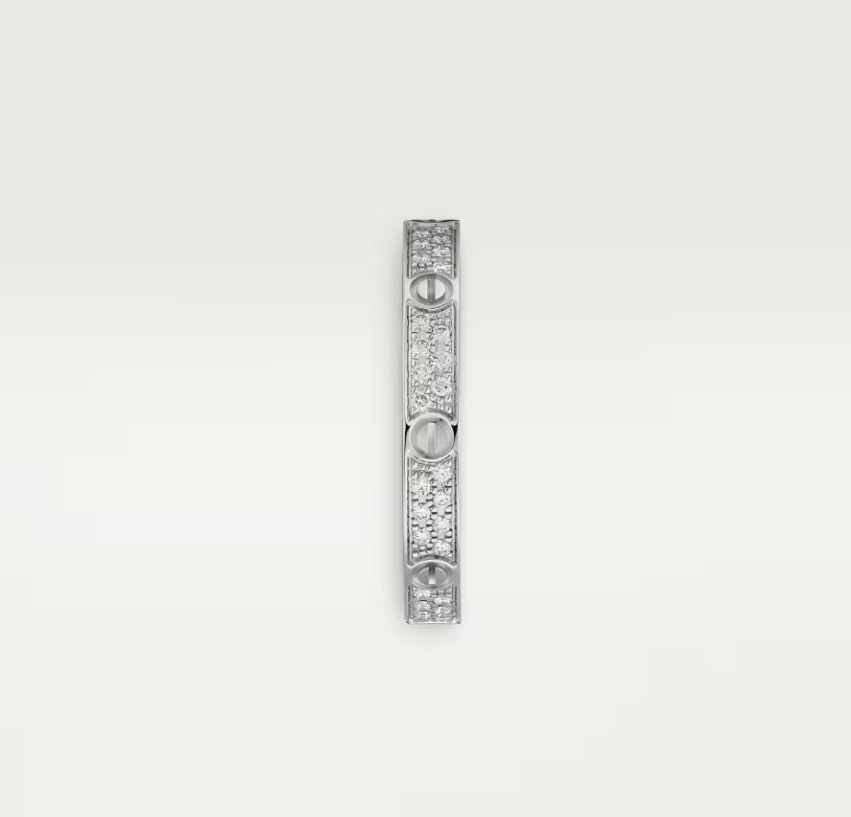 [⭐Mirelle]LOVE RING 2.6mm-wide full-diamond ring silver