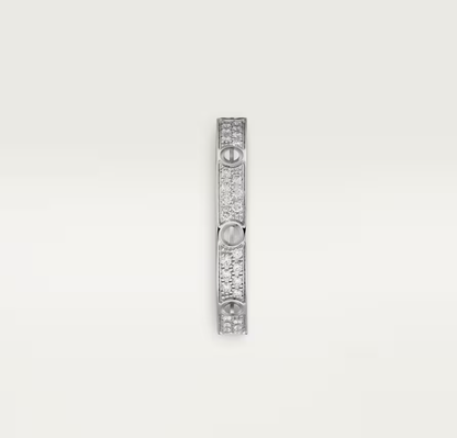 [⭐Mirelle]LOVE RING 2.6mm-wide full-diamond ring silver