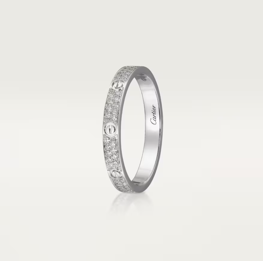 [⭐Mirelle]LOVE RING 2.6mm-wide full-diamond ring silver