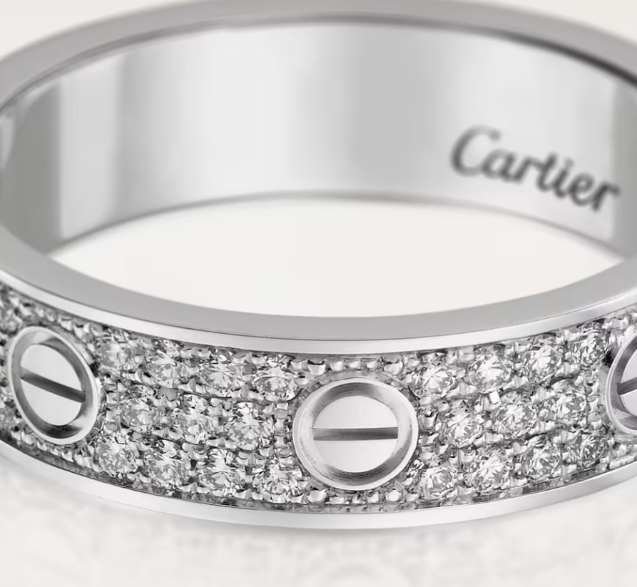 [⭐Mirelle]LOVE RING 4mm-wide full-diamond ring silver