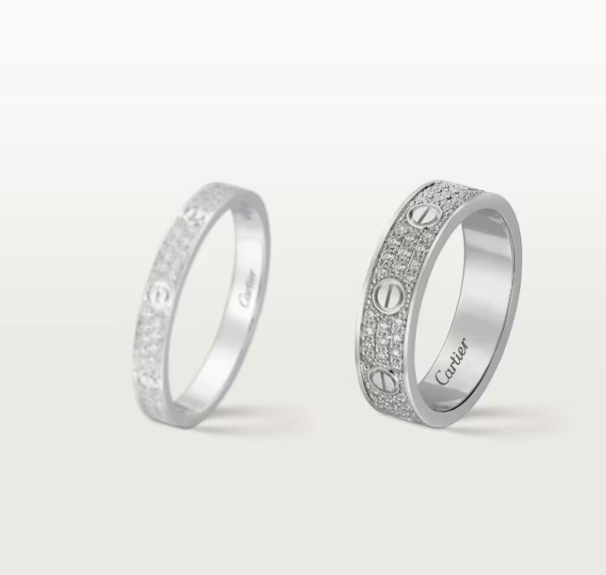 [⭐Mirelle]LOVE RING 4mm-wide full-diamond ring silver