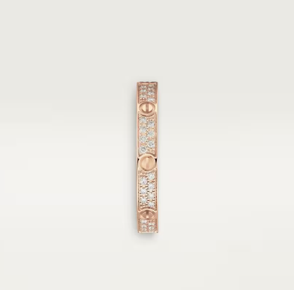 [⭐Mirelle]LOVE RING 2.6mm-wide full-diamond ring Rose Gold