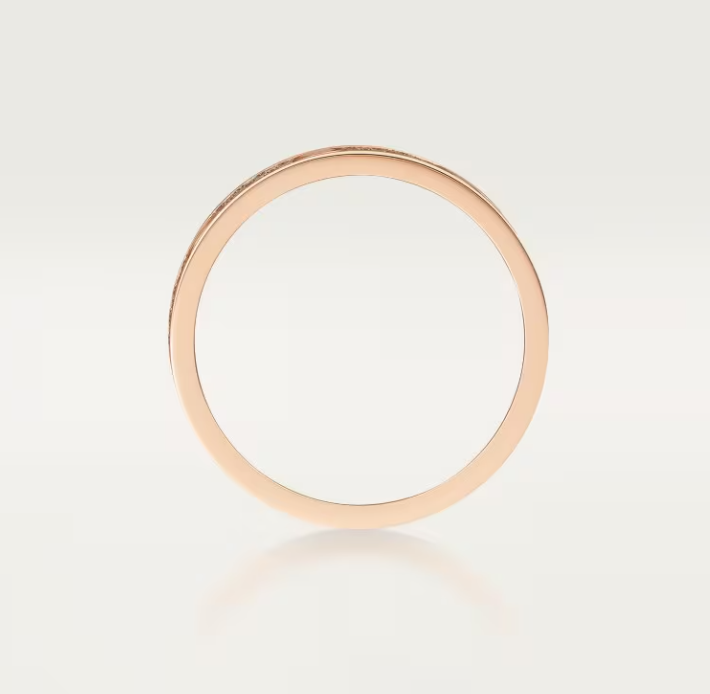 [⭐Mirelle]LOVE RING 4mm-wide full-diamond ring Rose Gold