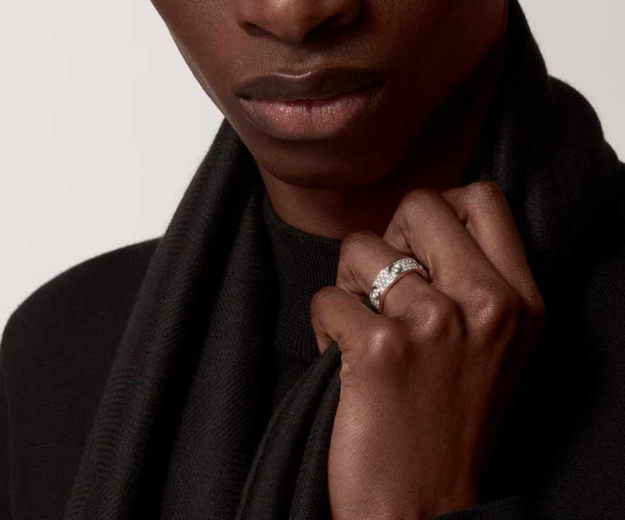 [⭐Mirelle]LOVE RING 6.5MM Full Diamond, 6 Major Diamonds Silver