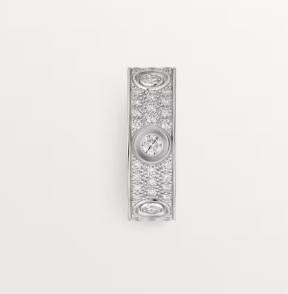 [⭐Mirelle]LOVE RING 6.5MM Full Diamond, 6 Major Diamonds Silver