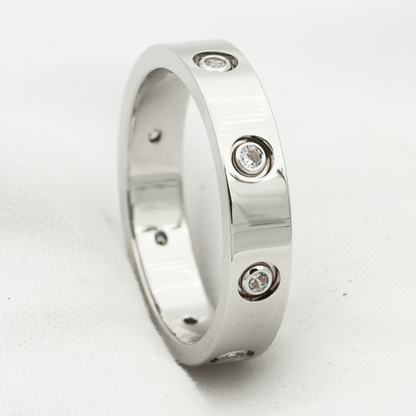 [⭐Mirelle]LOVE RING 3.6MM 8 DIAMONDS