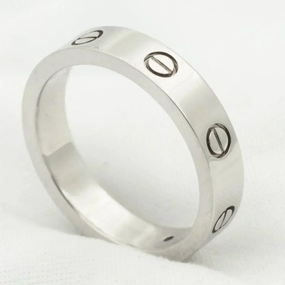[⭐Mirelle]LOVE RING 4MM 1 DIAMOND SILVER