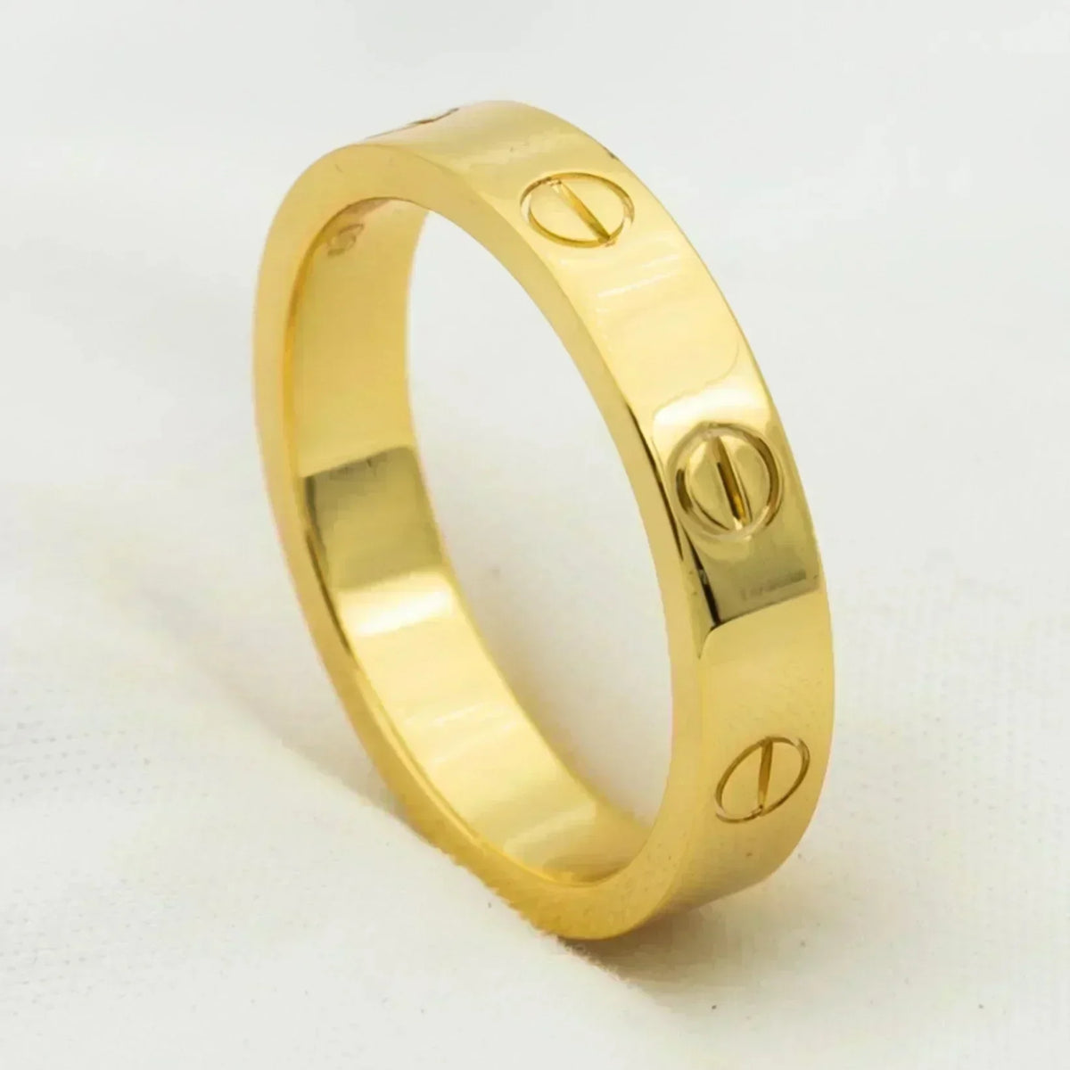 [⭐Mirelle]LOVE RING 4MM 1 DIAMOND GOLD