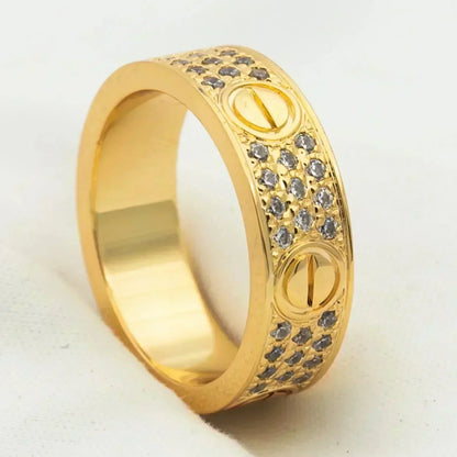 [⭐Mirelle]LOVE RING 5.5MM DIAMONDS PAVED
