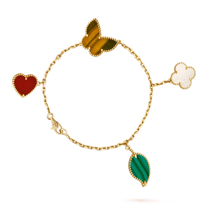 [⭐Mirelle]LUCKY SPRING 5 MOTIF GOLD BRACELET