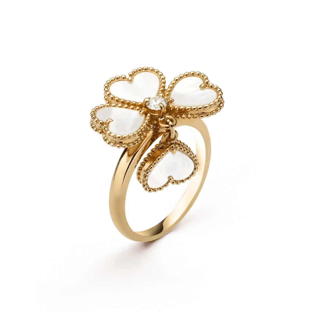[⭐Mirelle]SWEET CLOVER WHITE MOP RING