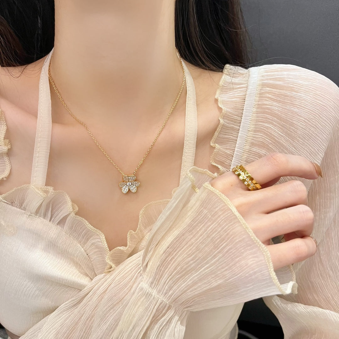 [⭐Mirelle]FLOWER DIAMOND NECKLACE