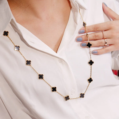[⭐Mirelle]CLOVER 20 MOTIFS ONYX ROSE GOLD