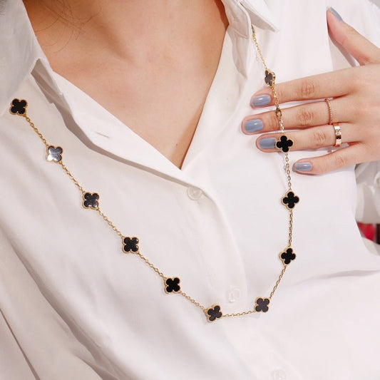 [⭐Mirelle]CLOVER 20 MOTIFS ONYX ROSE GOLD