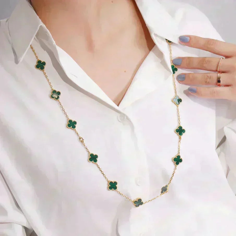 [⭐Mirelle]CLOVER 20 MOTIFS MALACHITE GOLD