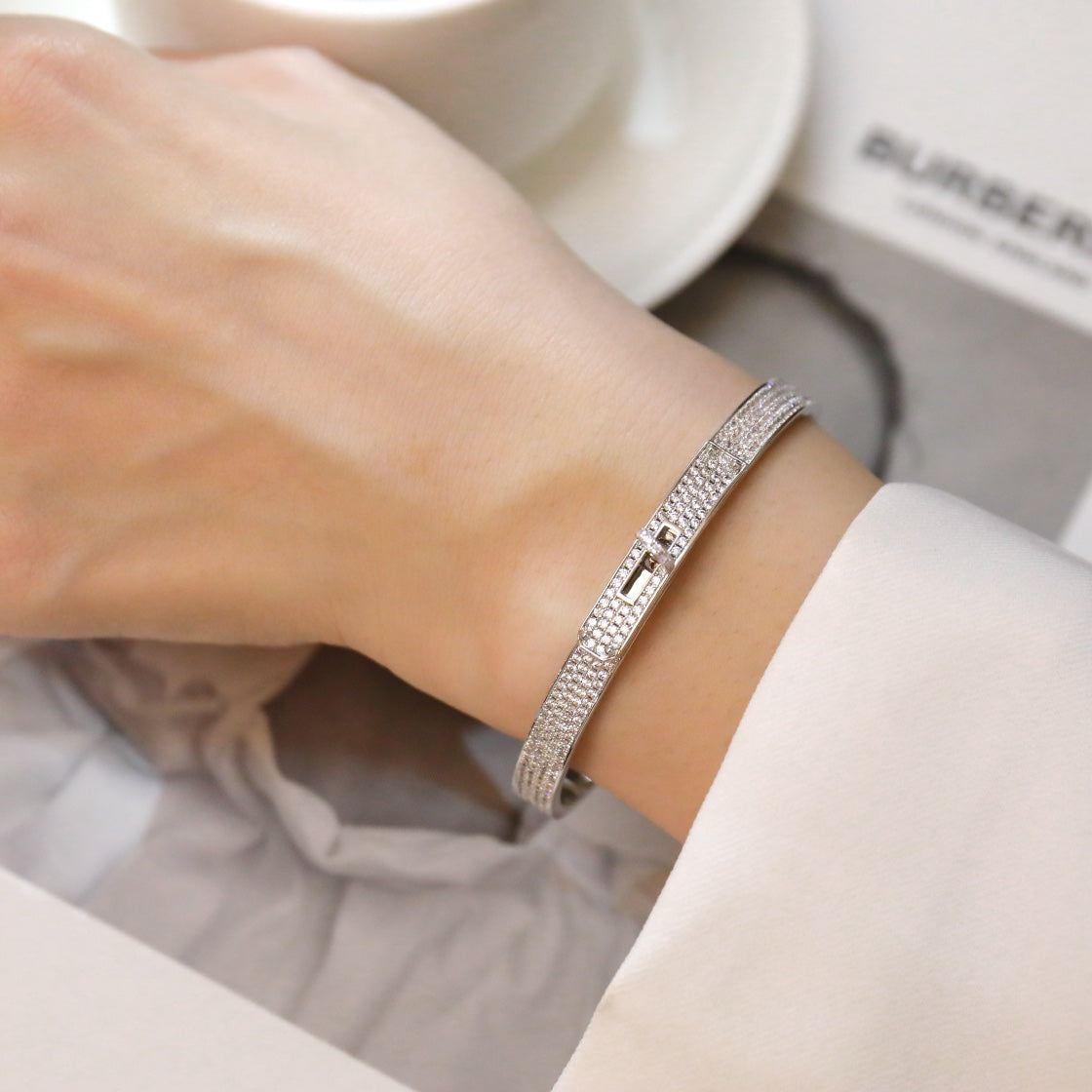 [⭐Mirelle]KELLY BRACELET DIAMOND PAVED