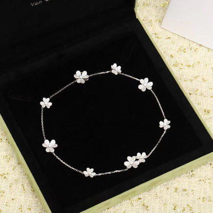 [⭐Mirelle]FRIVOLE SILVER 9 FLOWERS NECKLACE
