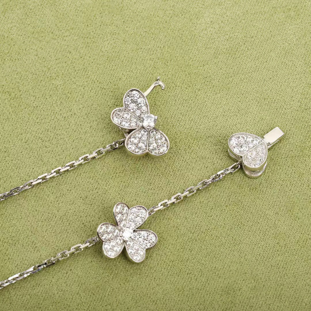 [⭐Mirelle]FRIVOLE SILVER 9 FLOWERS NECKLACE
