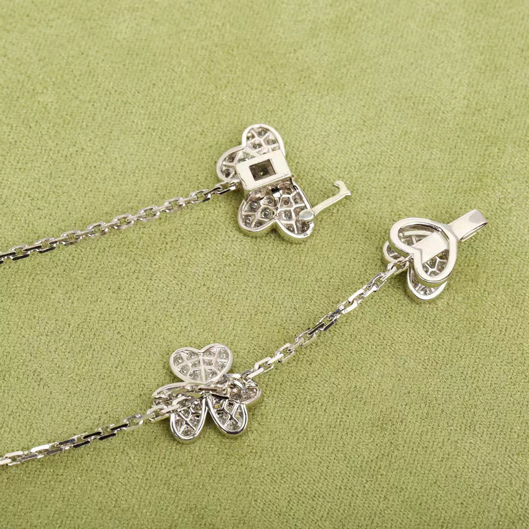 [⭐Mirelle]FRIVOLE SILVER 9 FLOWERS NECKLACE