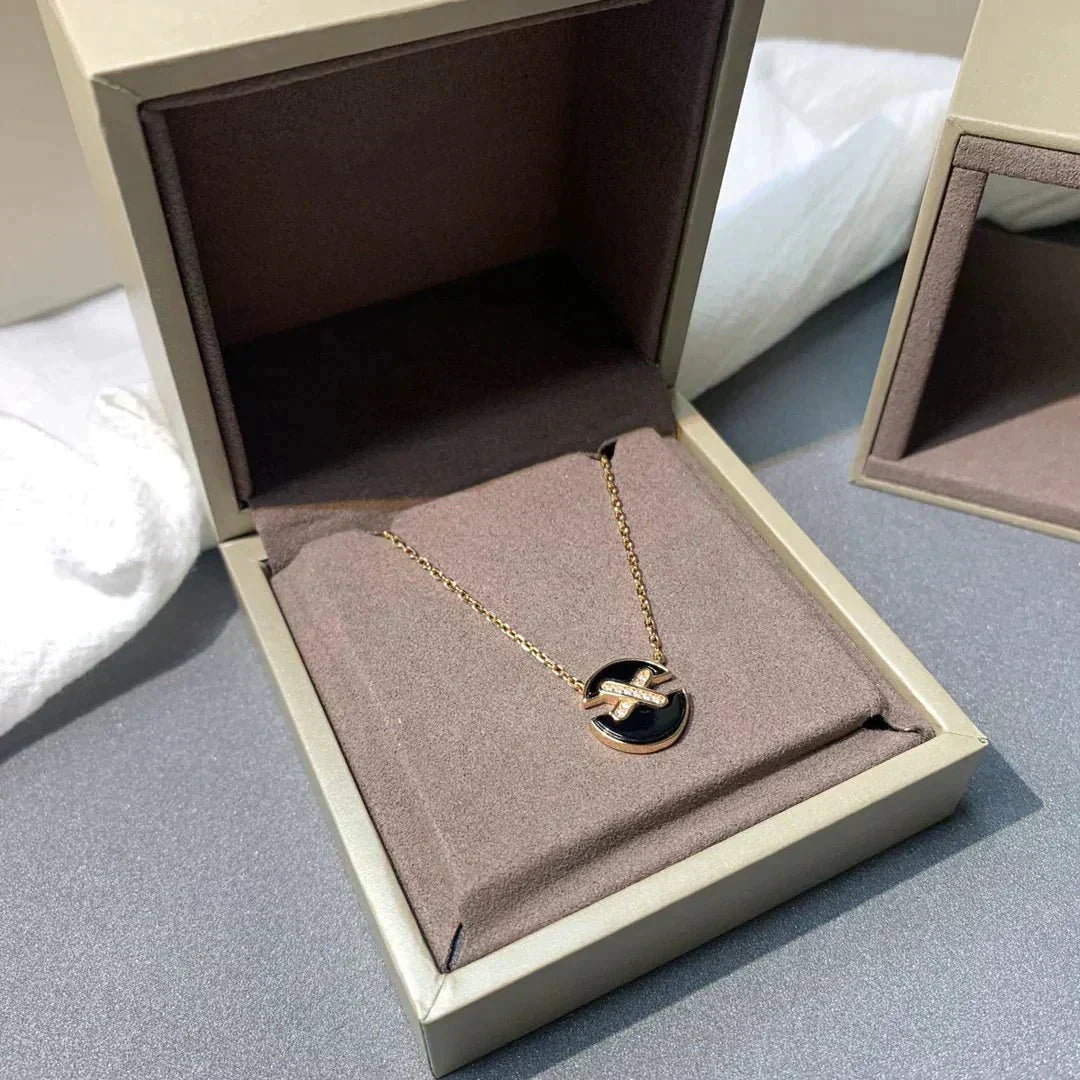 [⭐Mirelle]JEUX DE ROSE GOLD DIAMOND NECKLACE