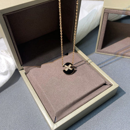 [⭐Mirelle]JEUX DE PINK GOLD DIAMOND NECKLACE