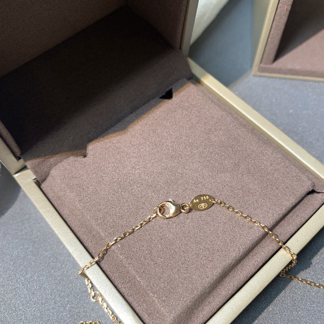 [⭐Mirelle]JEUX DE PINK GOLD DIAMOND NECKLACE