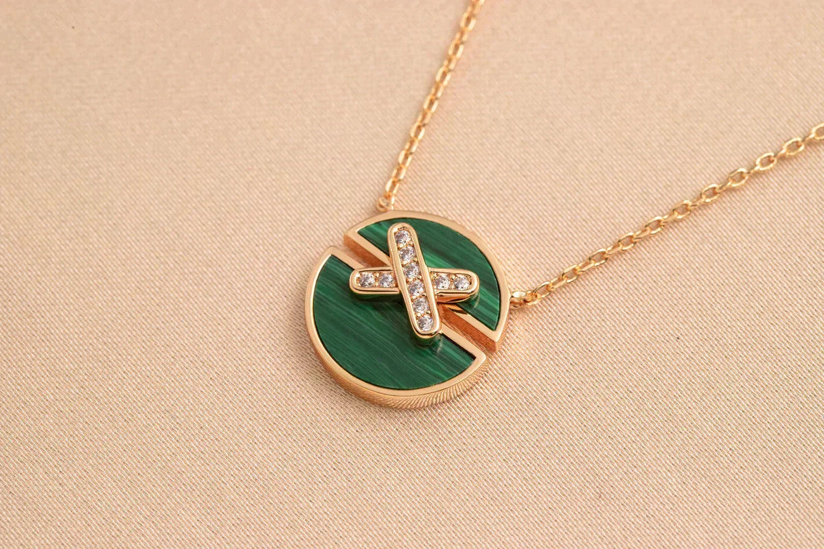 [⭐Mirelle]JEUX DE ROSE GOLD DIAMOND NECKLACE
