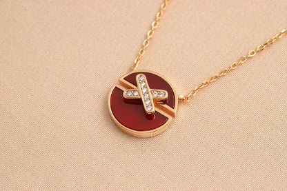 [⭐Mirelle]JEUX DE ROSE GOLD DIAMOND NECKLACE