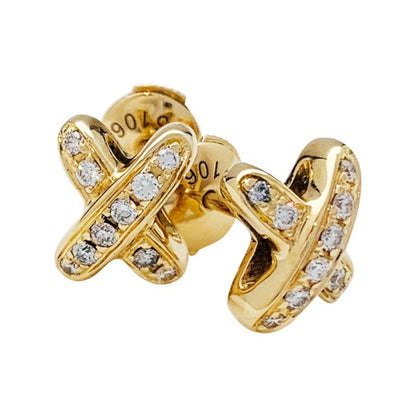 [⭐Mirelle]JEUX DE GOLD DIAMOND EARRINGS
