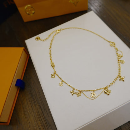 [⭐Mirelle]BLOOMING SUPPLE NECKLACE BRASS